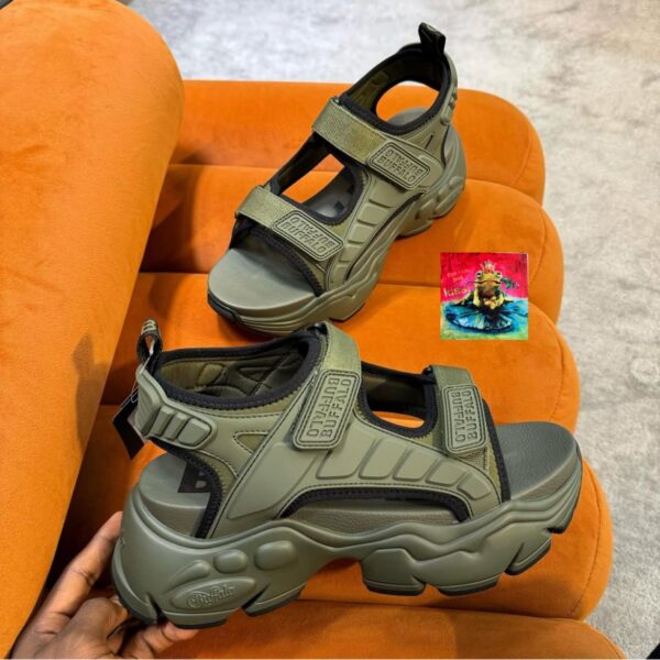 Buffalo Binary 0 Track Sandals – Army Green