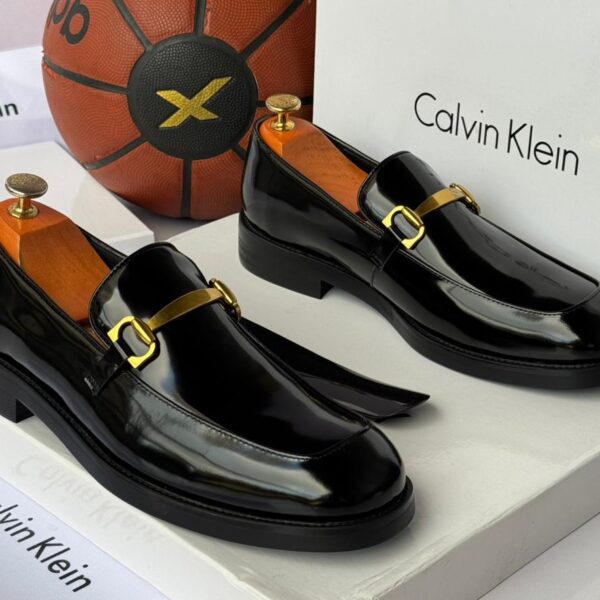 Calvin Klein Horsebit Loafers – Black Patent Leather