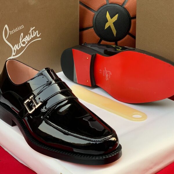 Christian Louboutin Men’s Loafers – Black Patent Leather