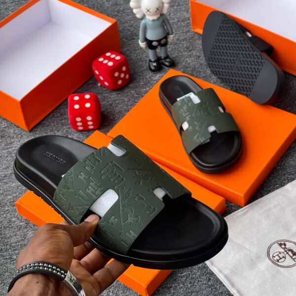 Hermès Izmir Sandals – Green Epsom Calfskin