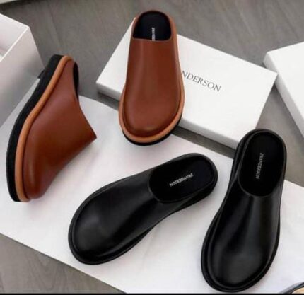 JW Anderson Leather Mules – Black & Brown