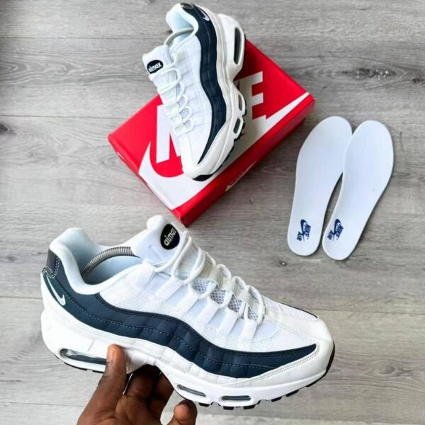 Nike Air Max 95 Essential – White with Midnight Navy Accents
