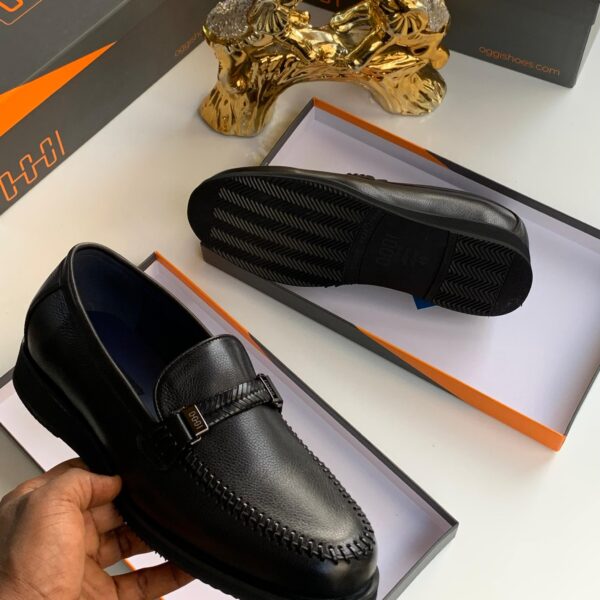 OGGI Luxury Leather Loafers – Black