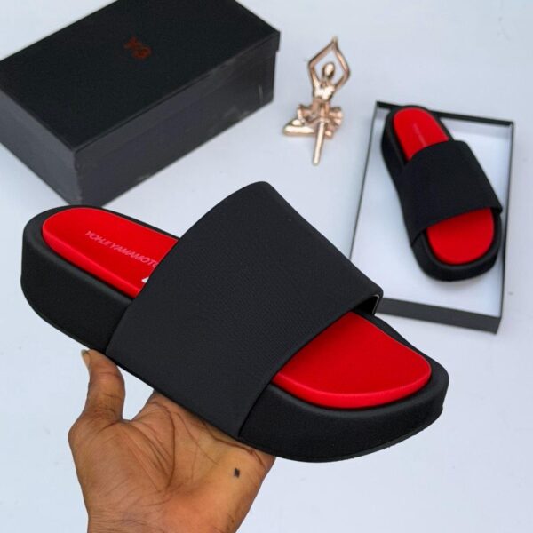 Adidas Y-3 Yohji Yamamoto Comfylette Puff Slides Black & Red