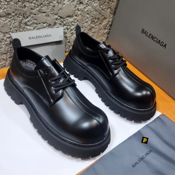 Balenciaga Rhino Black Calfskin Derby Shoes