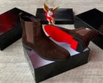 Christian Louboutin Men’s Tan Suede Chelsea Boots