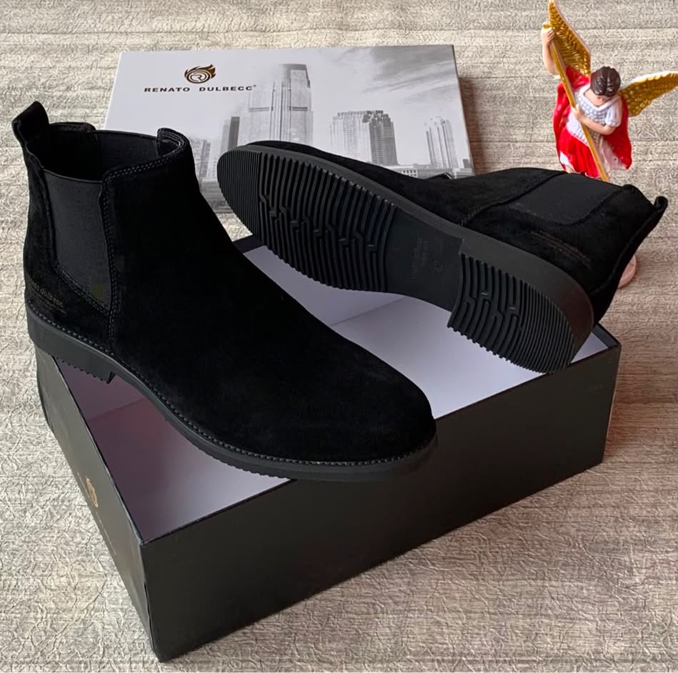 Men’s Black Suede Chelsea Boots 3 Men’s Black Suede Chelsea Boots